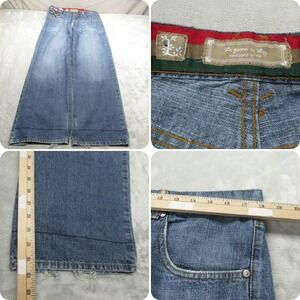 LRG Baggy Jeans Men 36x32 Medium Wash Denim Zip Fly Relaxed Fit Wide Leg Y2K VTG